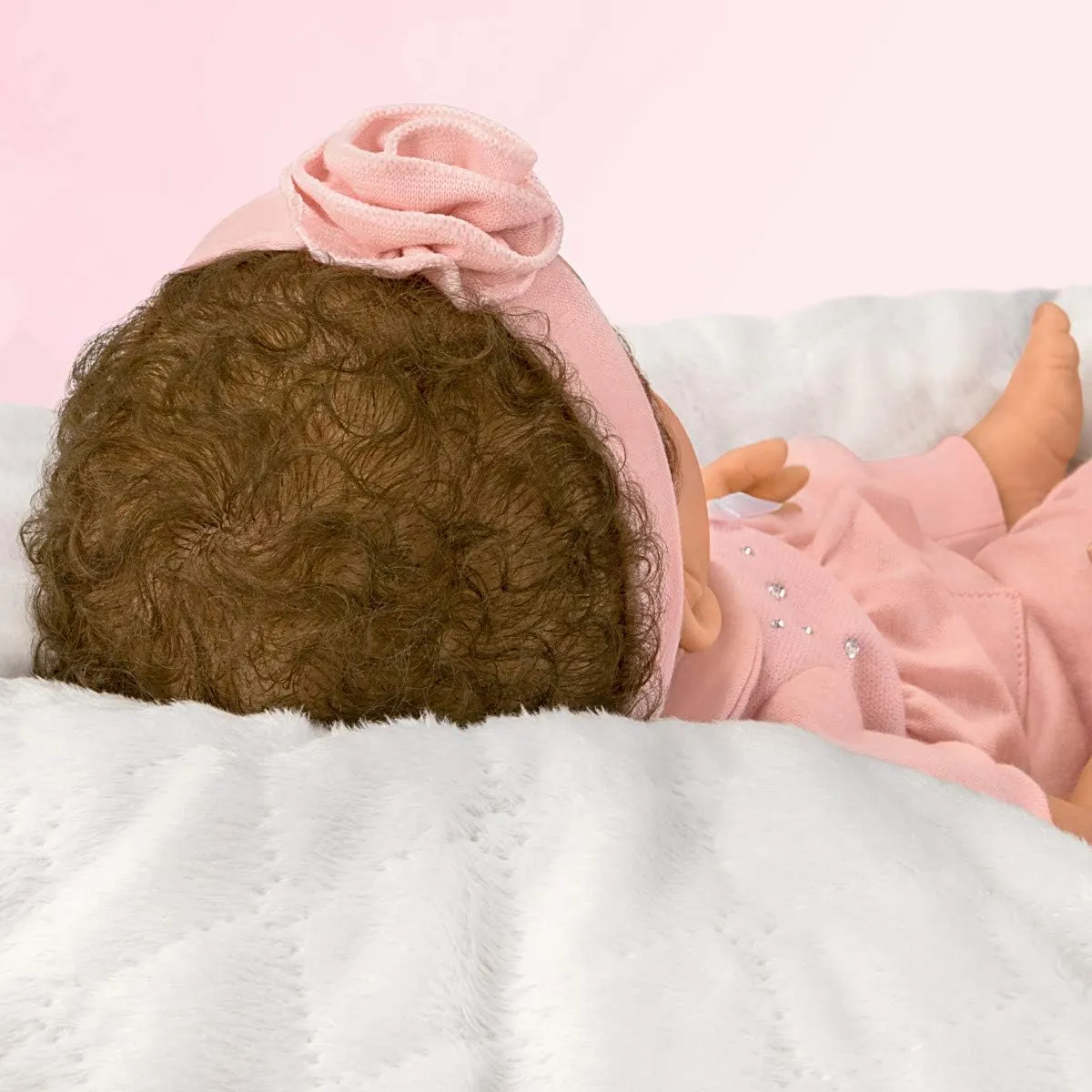 The Ashton-Drake Galleries Cooing Chloe Interactive Lifelike TrueTouch® Authentic Silicone Baby Girl Doll That Coos and Breathes  Weighted Fully Poseable by  Master Doll Artist Linda Murray 18"-Inches