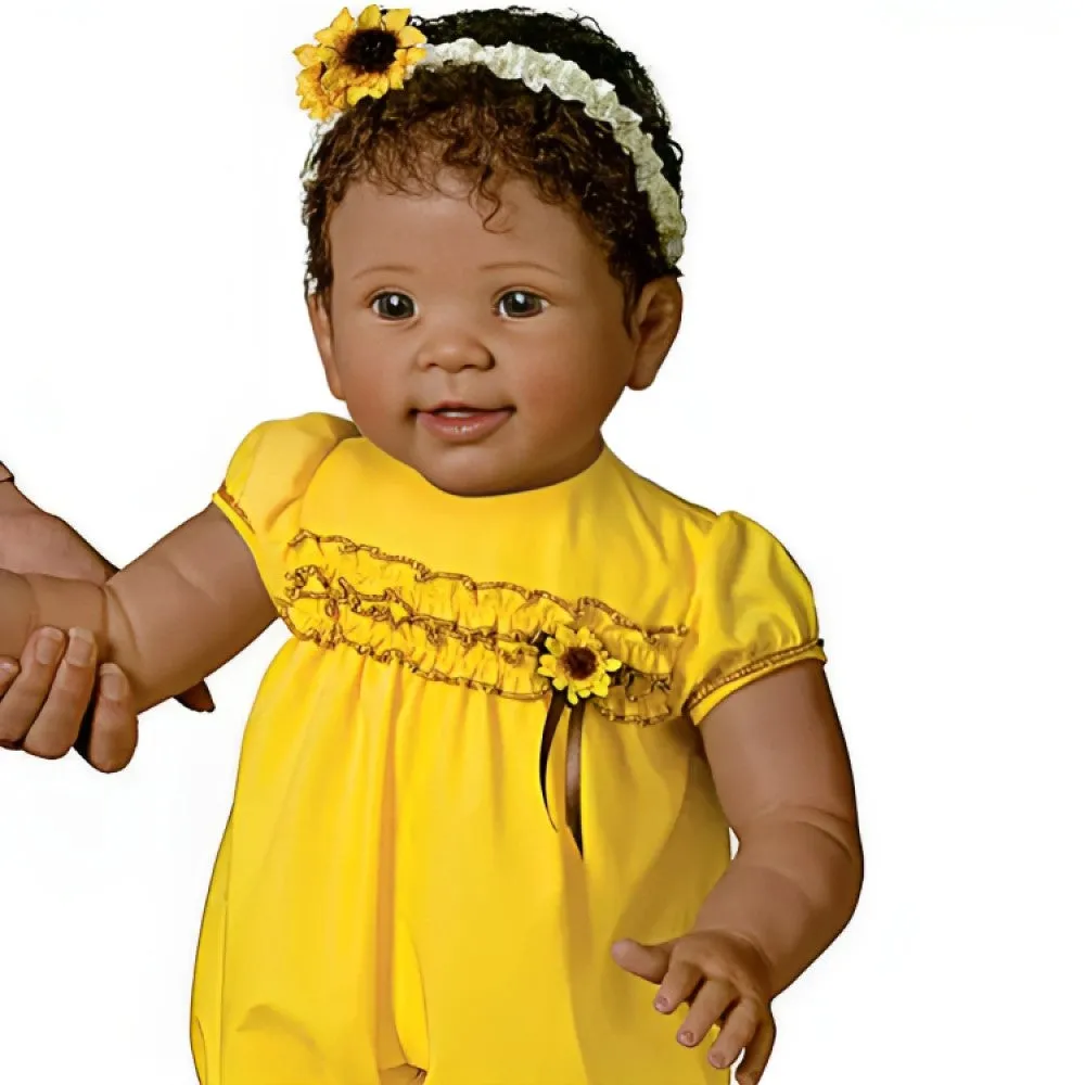 The Ashton-Drake Galleries Kiara's First Steps: Walks with Your Help! - So Truly Real® Lifelike, Interactive & Realistic African-American Baby Doll 26-inches