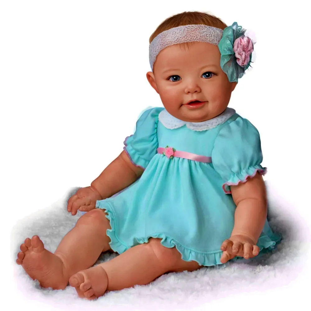 The Ashton-Drake Galleries Such A Doll Photo Contest Collection Issue #2: 'Emerie' Baby Doll Handcrafted Lifelike with RealTouch® Vinyl and Hand-Rooted Hair by Ping Lau 18-Inches