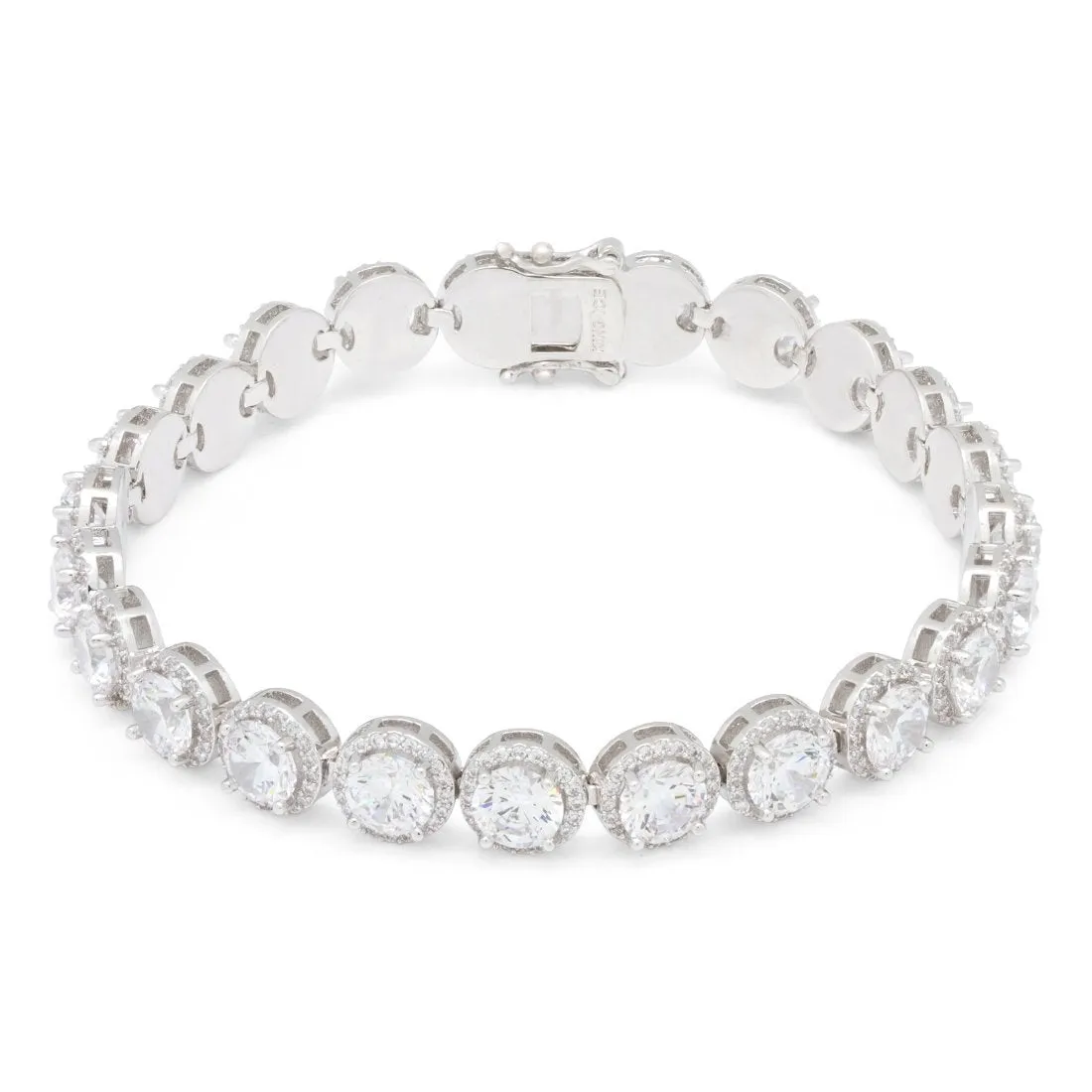 The White Gold Round Cut Tennis Bracelet