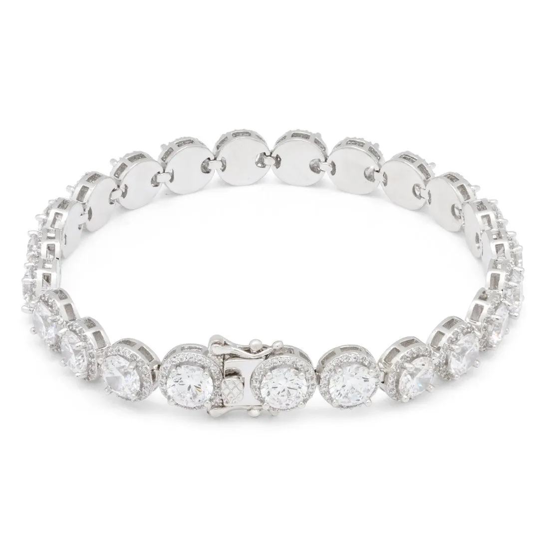 The White Gold Round Cut Tennis Bracelet