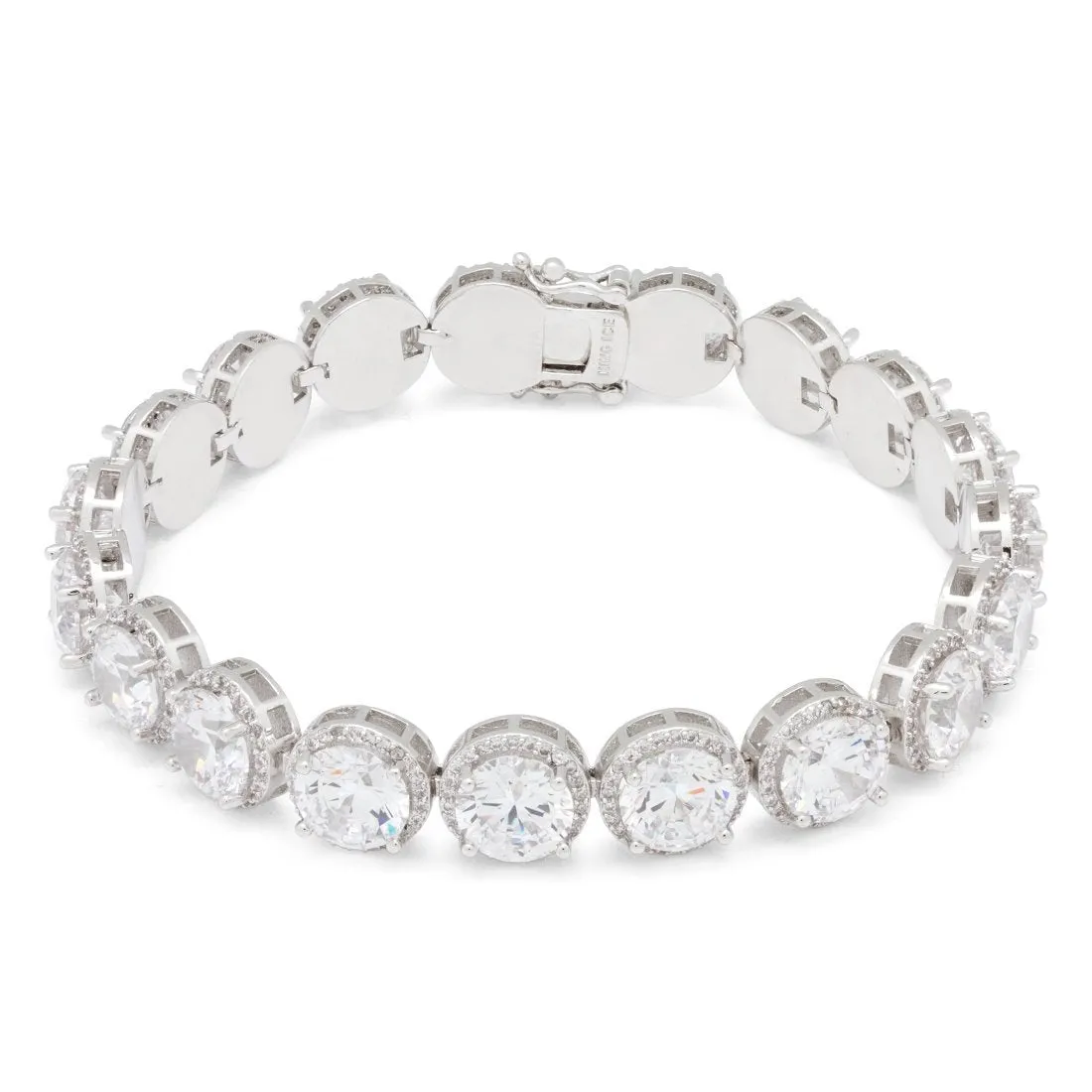 The White Gold Round Cut Tennis Bracelet