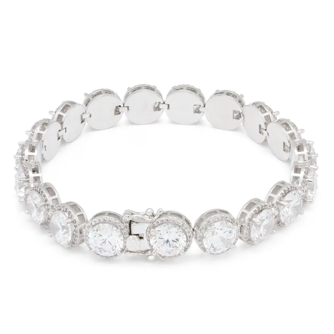 The White Gold Round Cut Tennis Bracelet