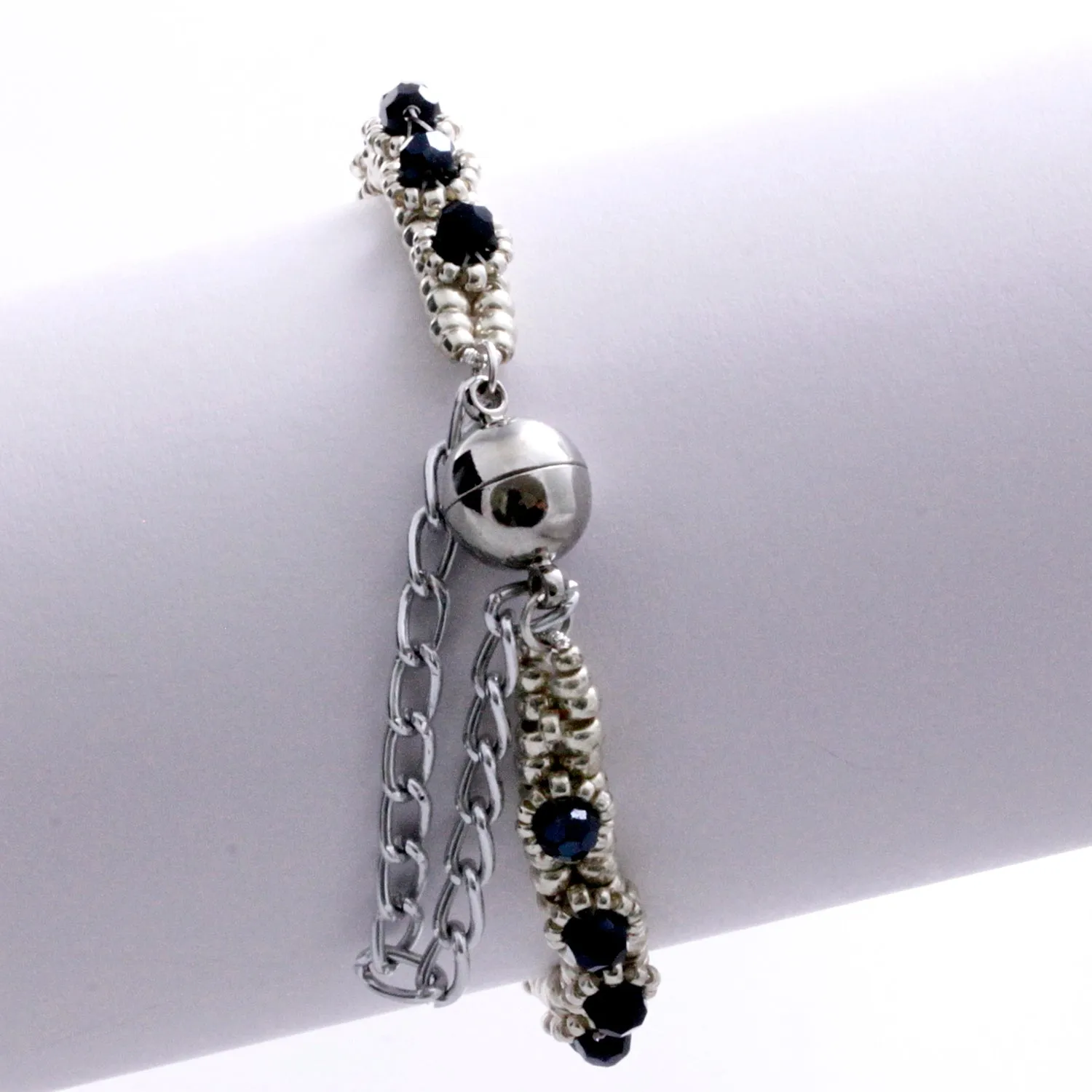 Timeless Beauty - Beaded Tennis Bracelet | (KJ-266B) Handmade Bracelet