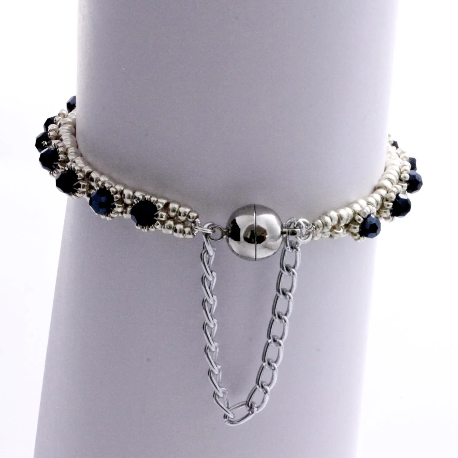 Timeless Beauty - Beaded Tennis Bracelet | (KJ-266B) Handmade Bracelet