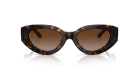 Tory Burch Kira Cat Eye Non-Polarized Sunglasses - Dark Tortoise/Brown Gradient