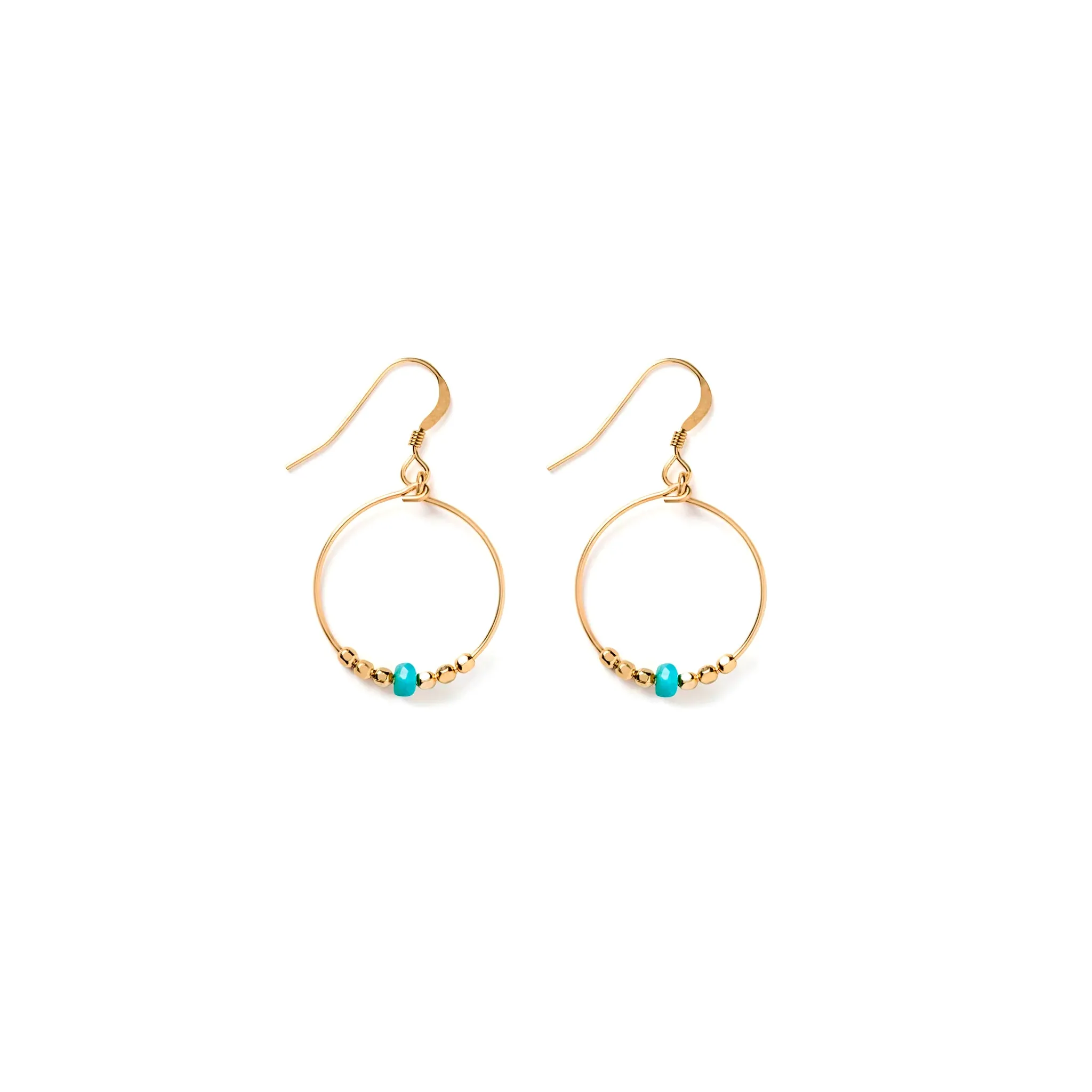 Turquoise Beaded Loop Earrings