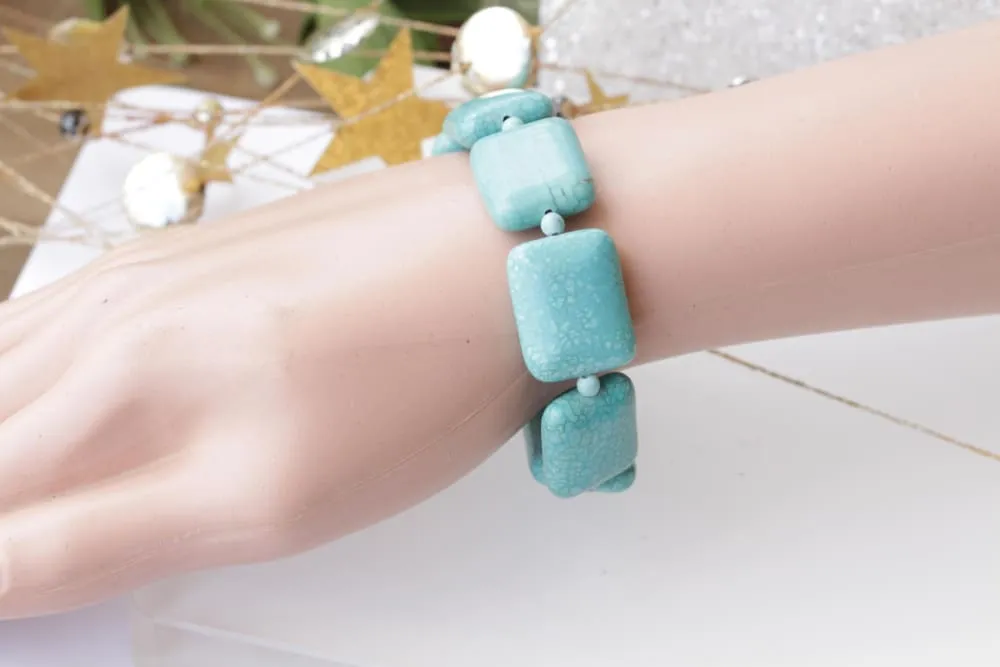 TURQUOISE BEADS EARRINGS