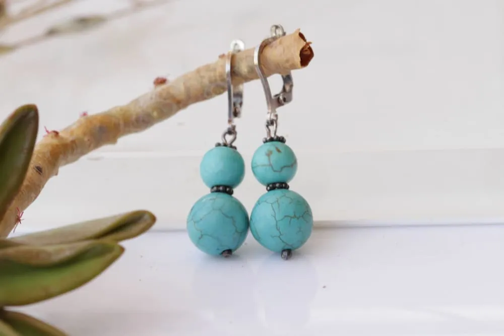 TURQUOISE BEADS EARRINGS