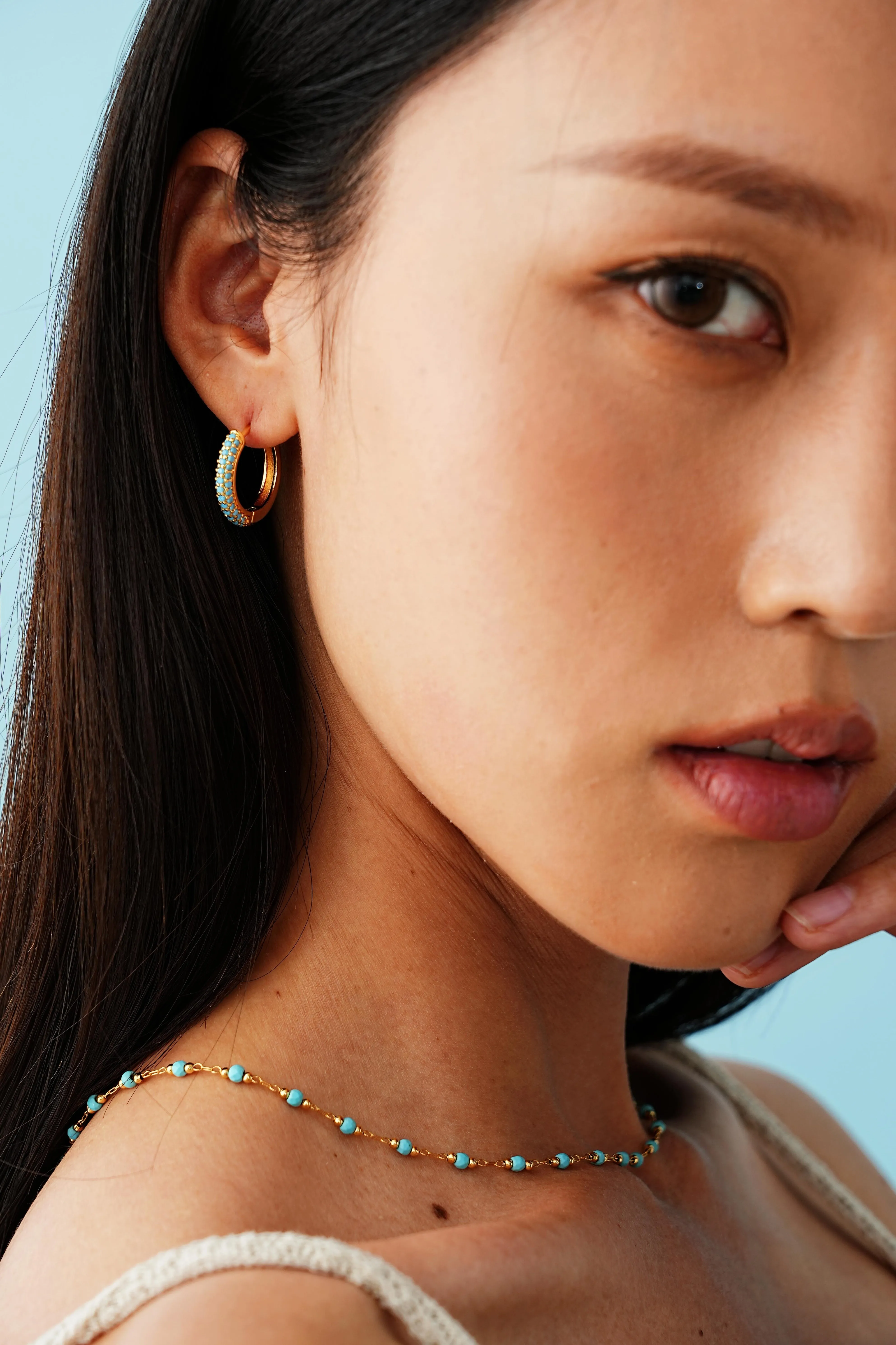 Turquoise Bliss Hoop Earrings