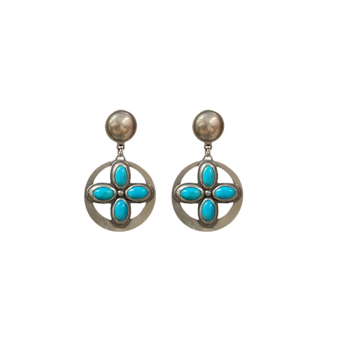Turquoise Flower Earrings