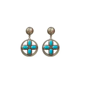Turquoise Flower Earrings