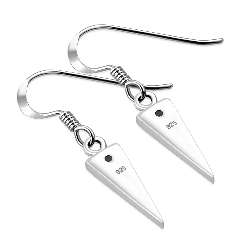 Turquoise Triangle Sterling Silver Earrings