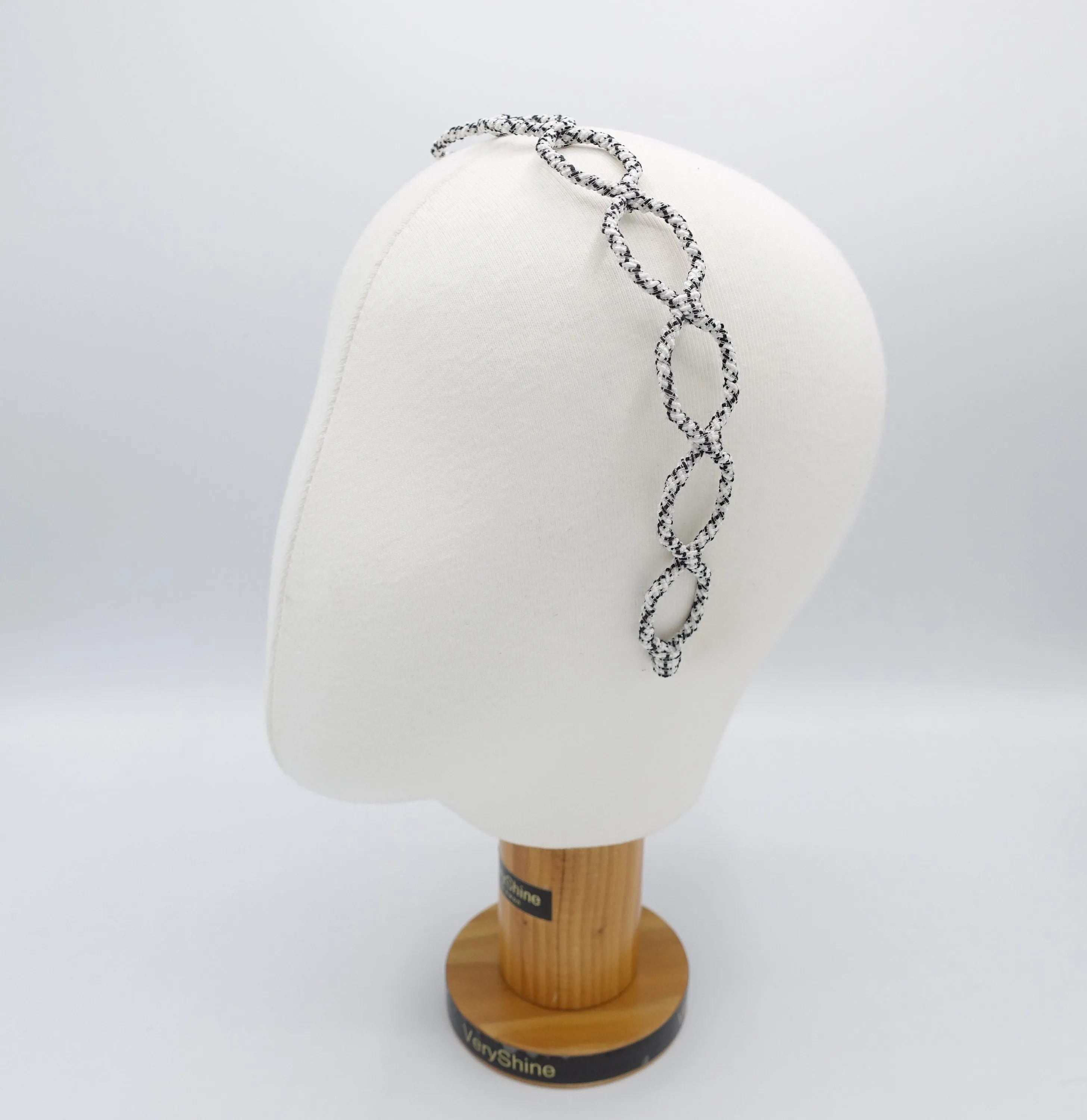 tweed honeycomb headband, casual headband for women