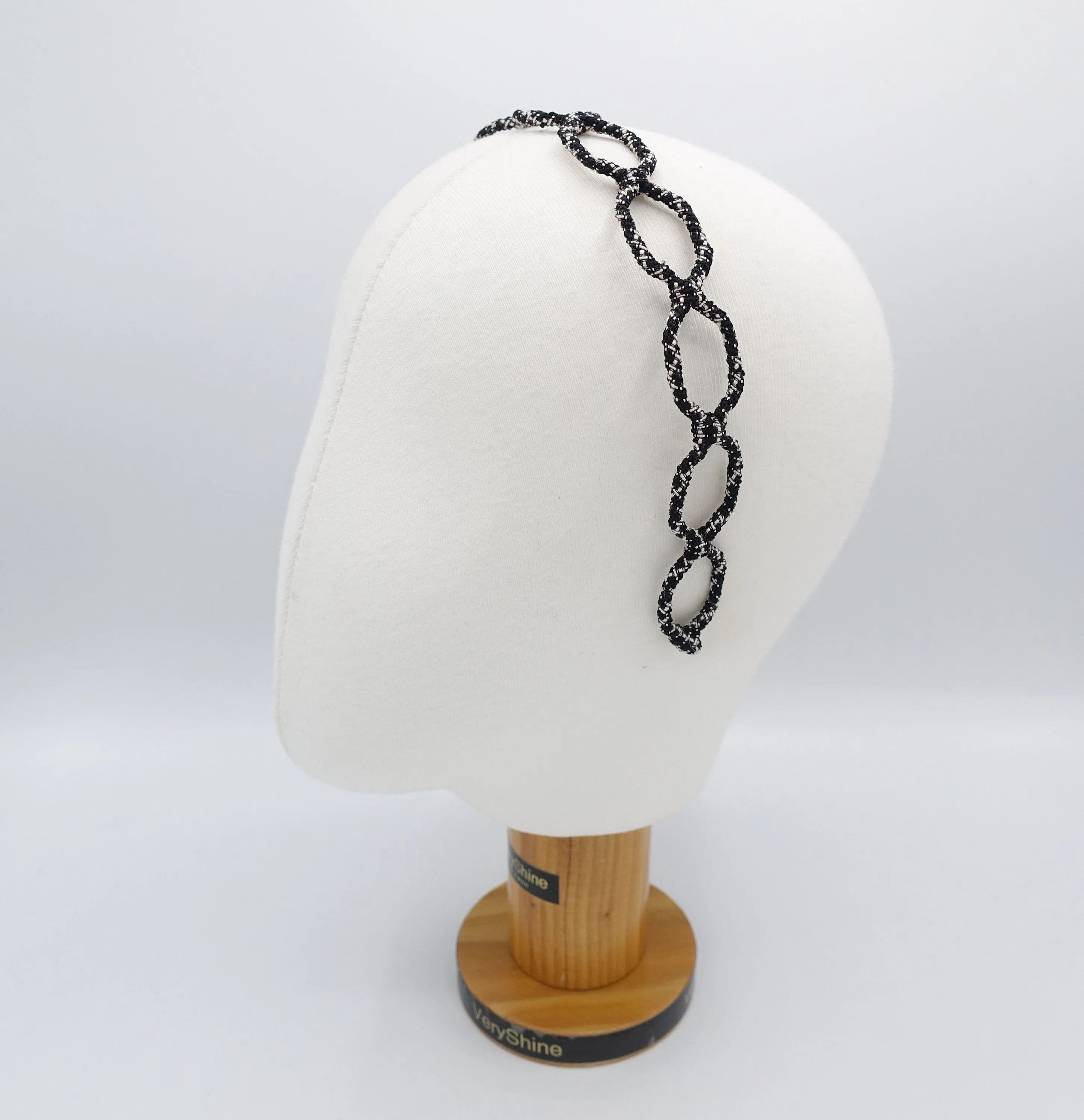 tweed honeycomb headband, casual headband for women