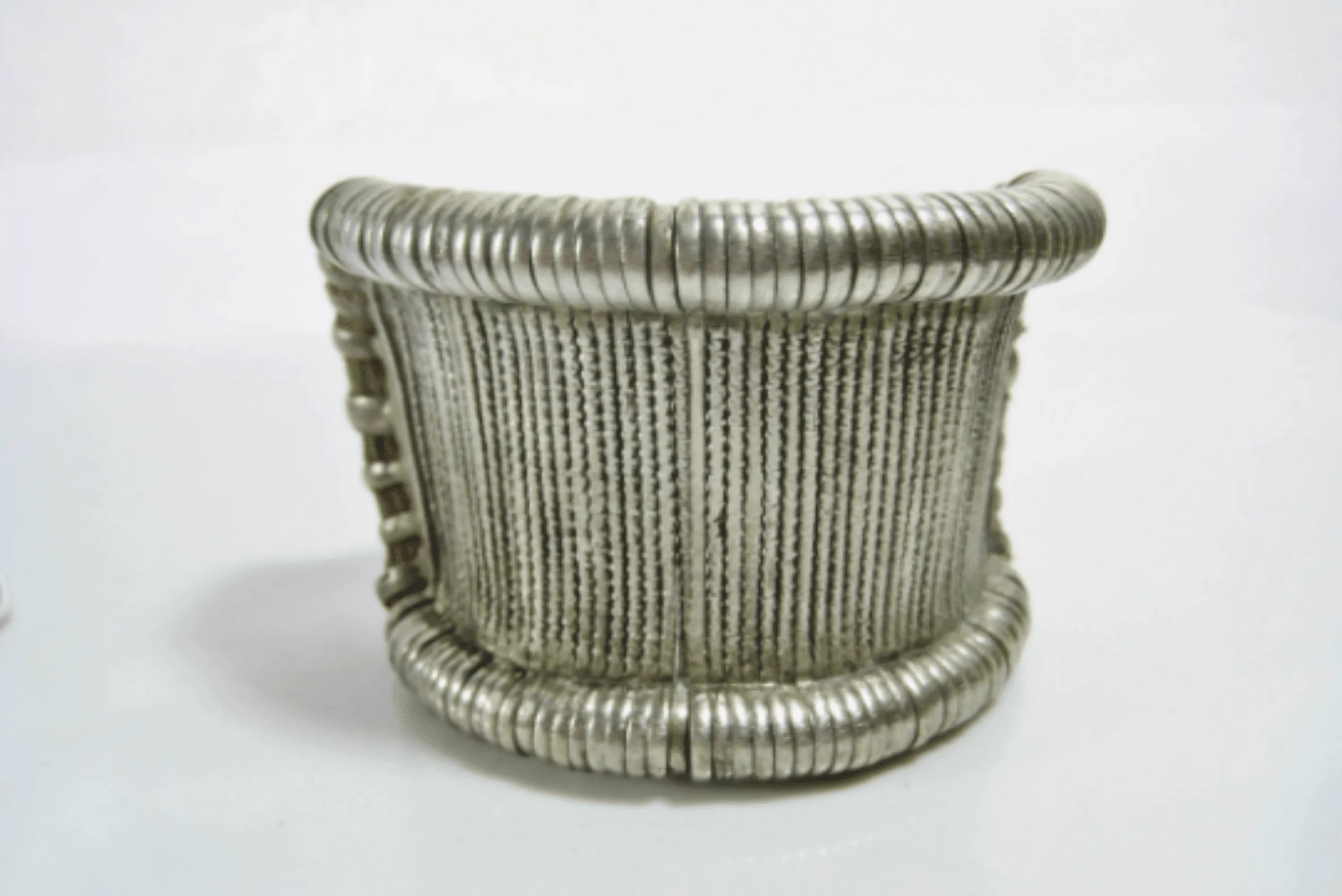 Vintage Silver Bazuband Bracelet from Rajasthan, India