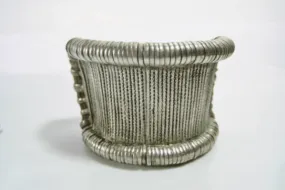 Vintage Silver Bazuband Bracelet from Rajasthan, India