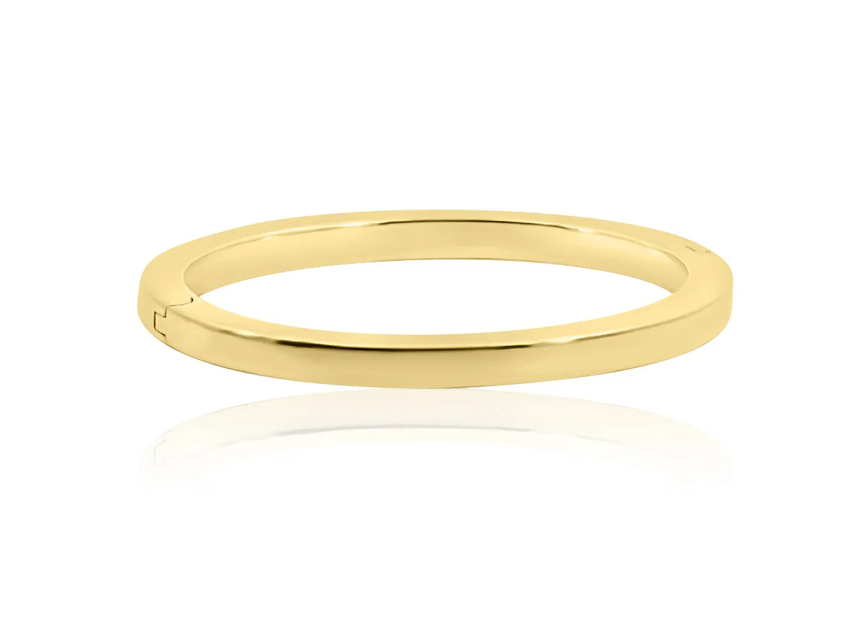 Vintage Yellow Gold Hinged Bangle