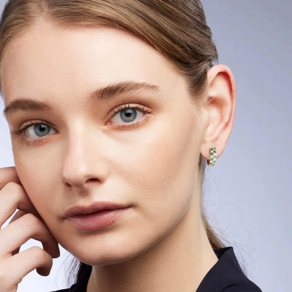 Vivienne Green Sapphire and Diamond Earrings