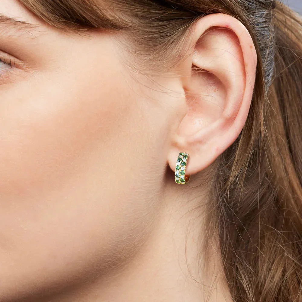 Vivienne Green Sapphire and Diamond Earrings
