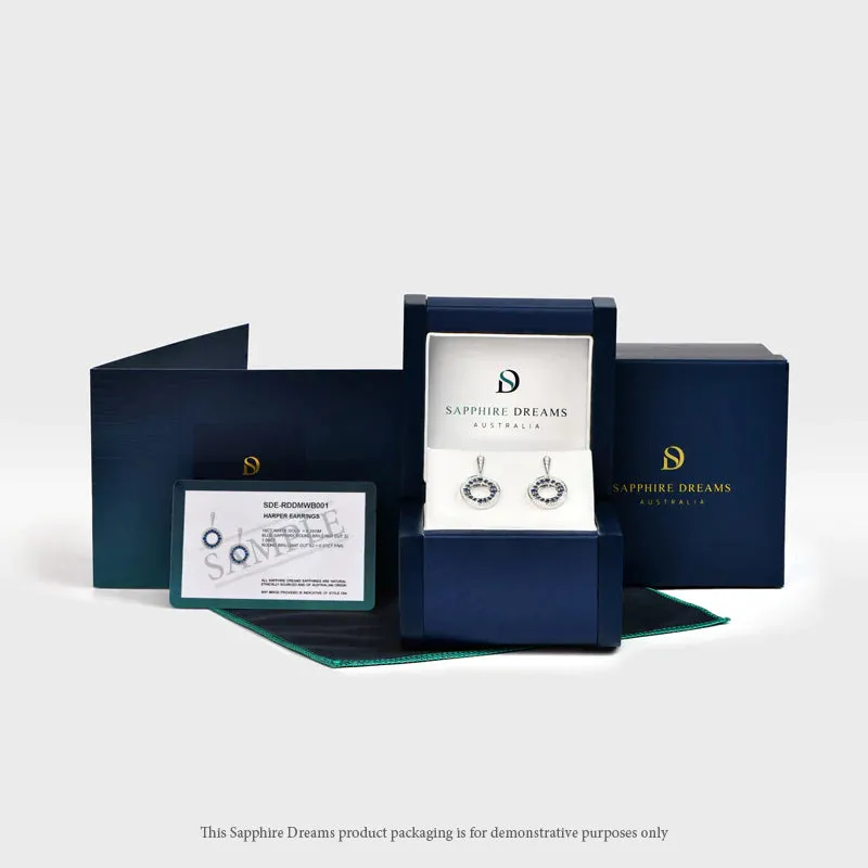 Vivienne Green Sapphire and Diamond Earrings