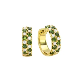 Vivienne Green Sapphire and Diamond Earrings