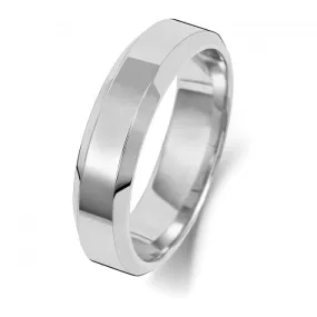 Wedding Band 9ct Gold Wedding Bevelled Edge Ring W145WH