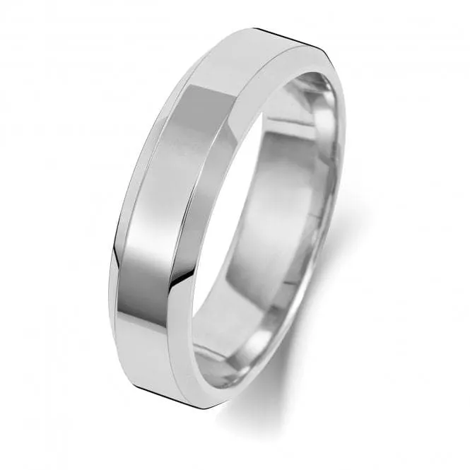 Wedding Band 9ct Gold Wedding Bevelled Edge Ring W145WH