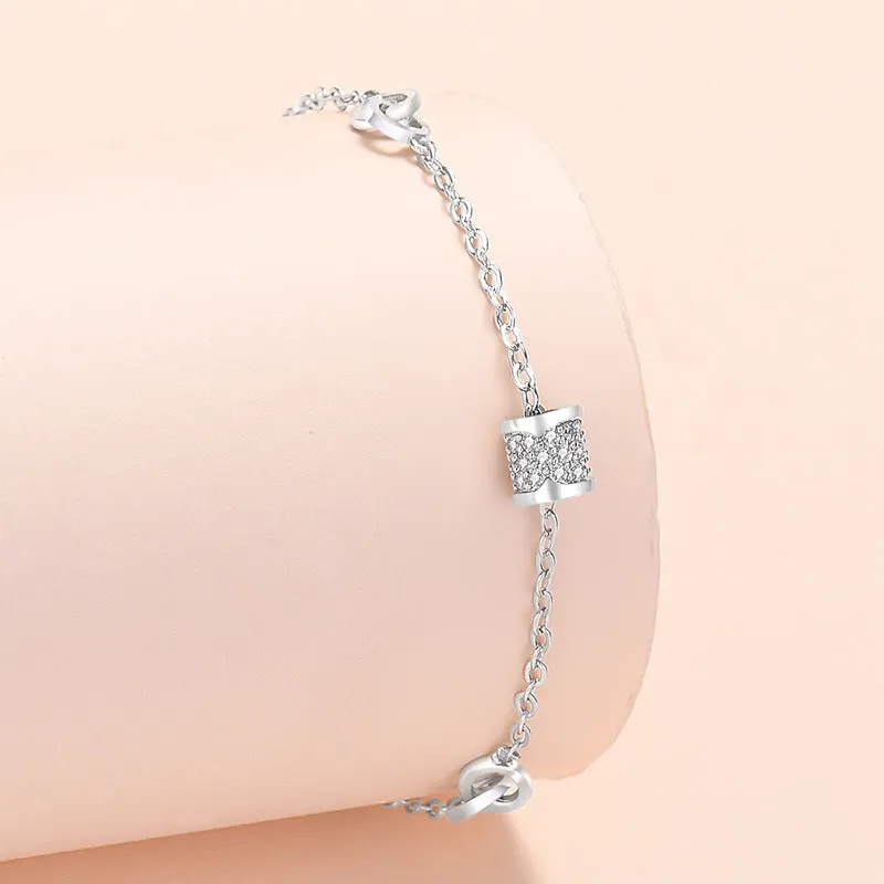 Women's Fashion Silver Plated Geometric Bracelet