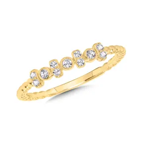 Yellow Gold Diamond Stacklable Ring